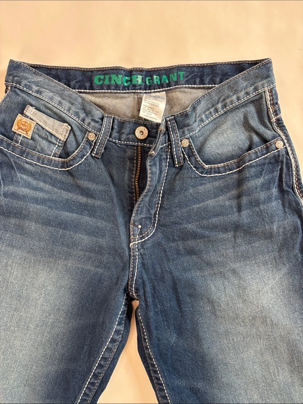 Cinch Grant Slim Straight Blue Jeans